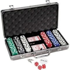 Set pentru Poker cu 300 jetoane si geanta tip diplomat inclusa