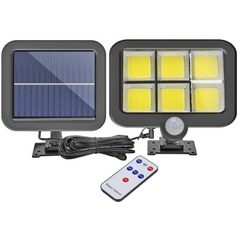 Proiector solar cu 120 LED COB,inclus senzor de lumina si miscare, BK-128-6 COB