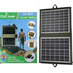 Panou solar pliabil dublu CcLamp CL-670 cu incarcare USB, 7,2W