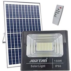 Proiector cu panou solar 150W si telecomanda, Jortan JT-BJ150W-TZ