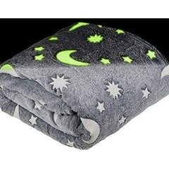 Paturica Magic Blanket pentru copii, luminoasa si pufoasa cu efect fosforescent