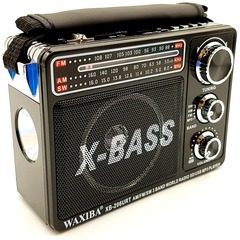 Radio portabil Waxiba XB-206URT, 3 benzi FM/AM/SW, cu lanterna LED si acumulator
